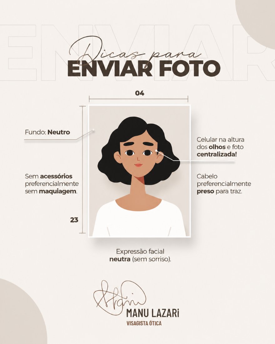 Exemplo de como tirar a foto de frente
